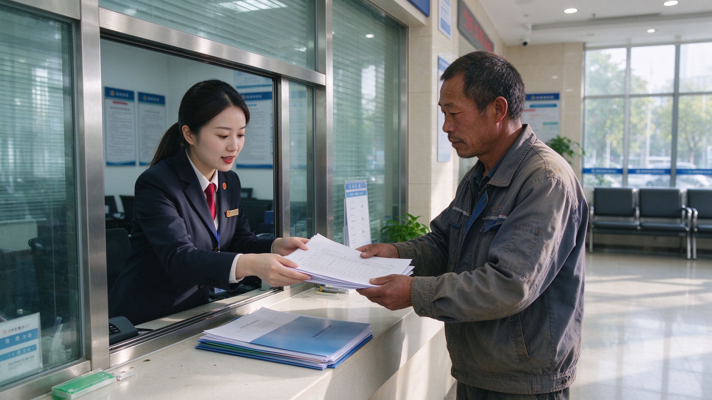 服务窗口递交复审与报考资料