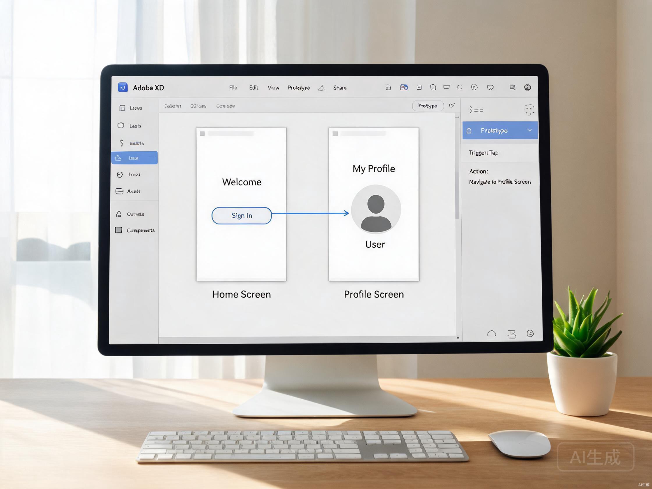 Adobe XD 原型与交互设计工作区